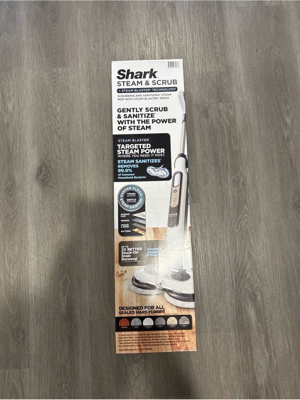 Shark - Steam & Scrub with Steam Blaster Technology Hard Floor Steam Mop - White